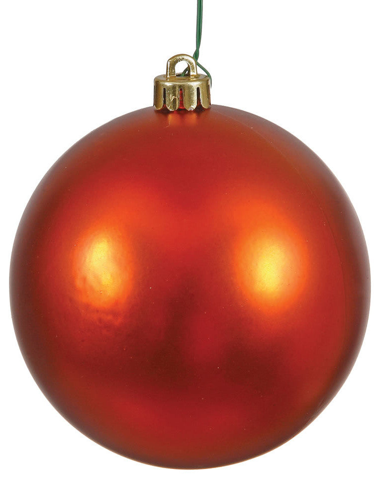 Vickerman 2.4" Burnished Orange Matte Ball Ornament, 24 per Bag