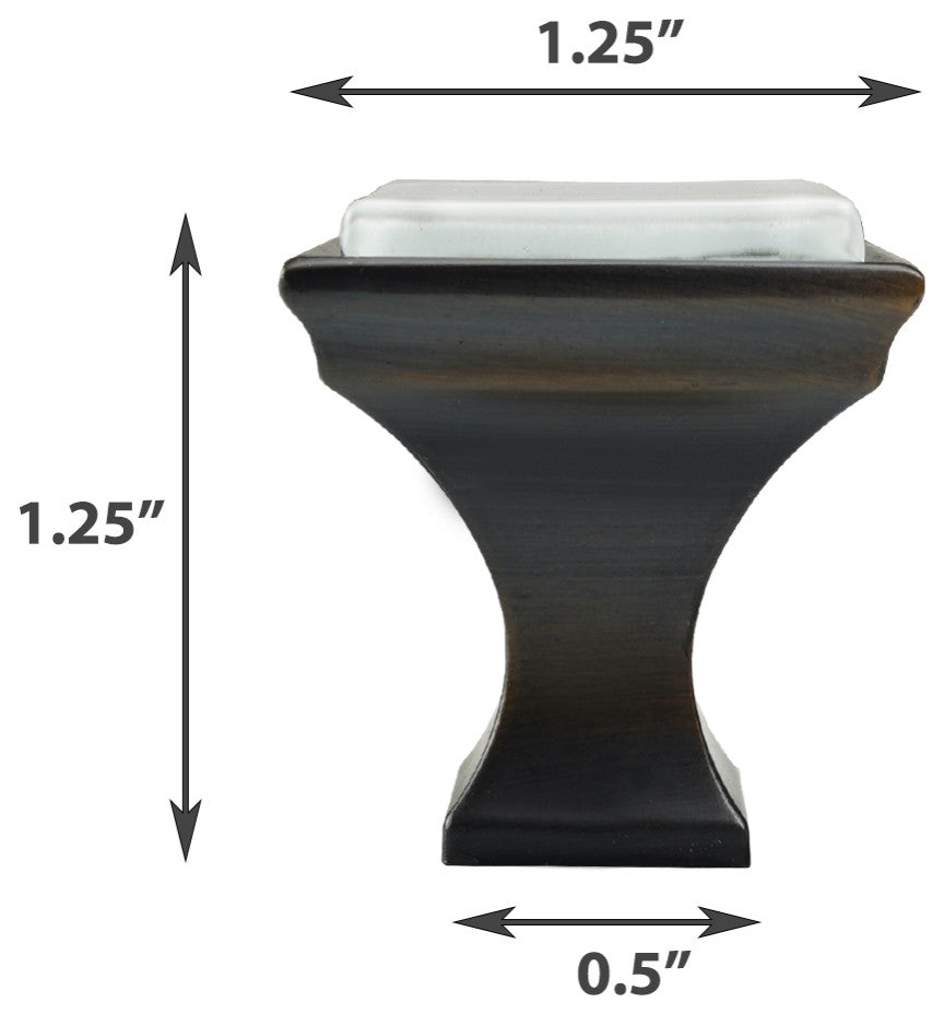 Light Fern Green Crystal Glass Oil Rubbed Bronze Madison Classic Knob
