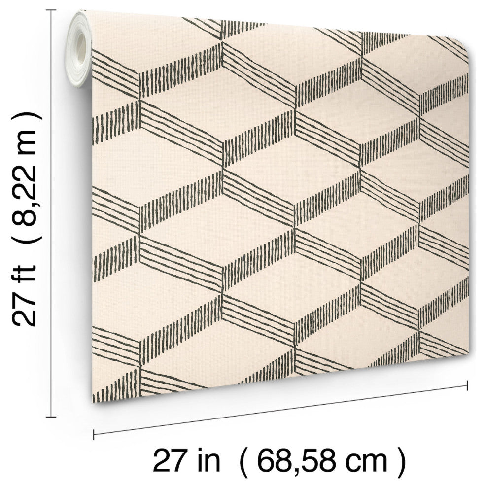 Palisades Paperweave Beige Wallpaper