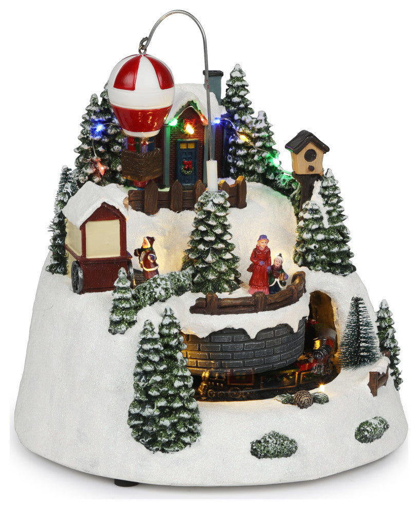 Animated Christmas Village Holiday Tabletop Decor