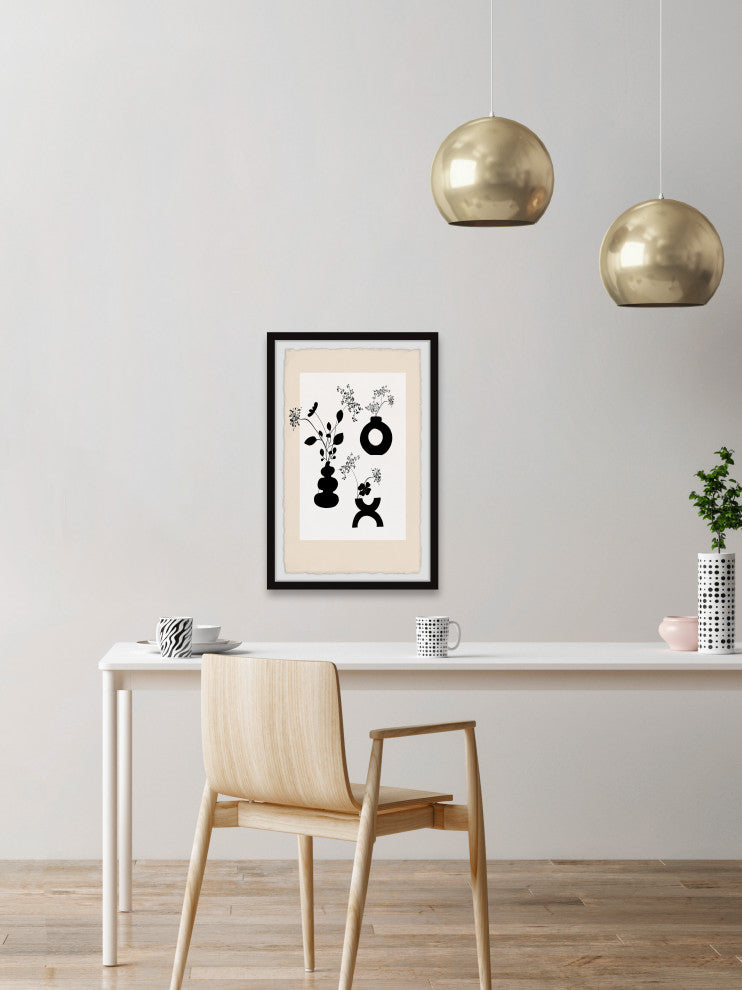 "Assorted Vases" Framed Painting Print, 24x36