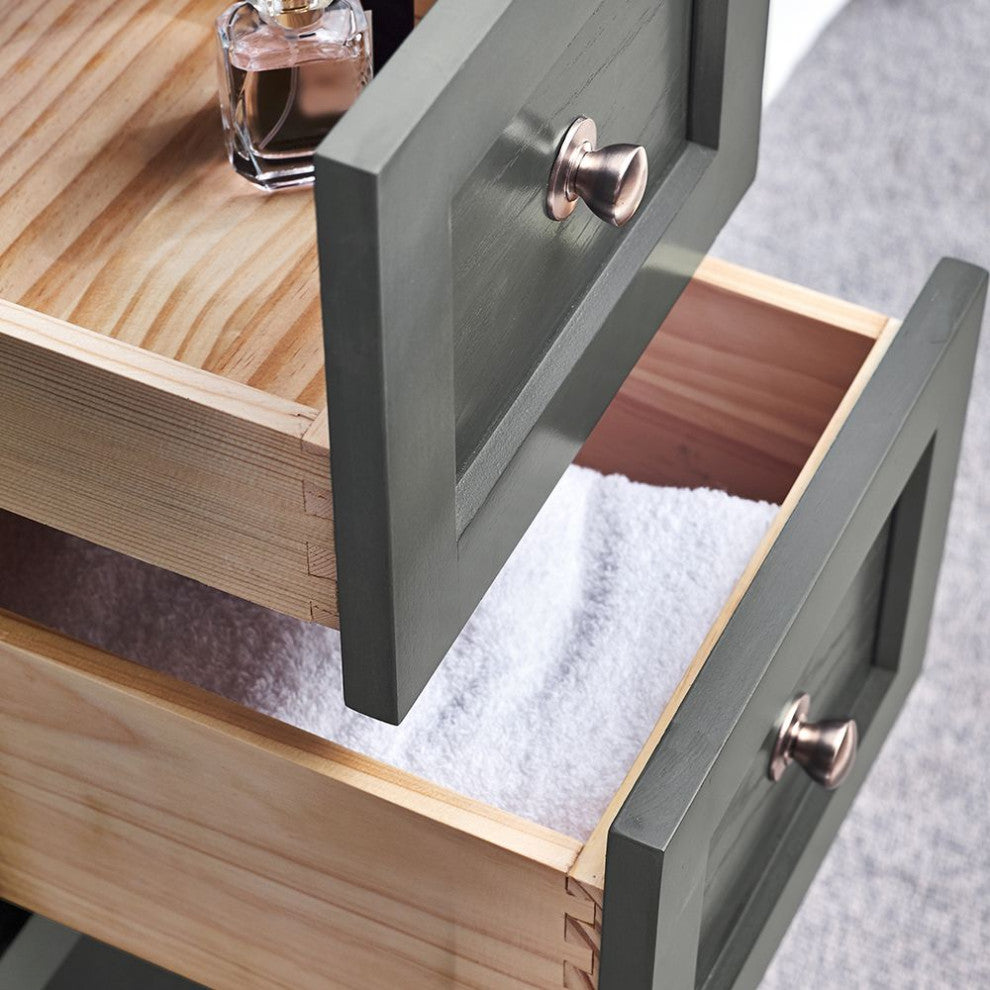 Manchester Regal 72" Gray Wood Veneer Double Sink Vanity Set, Faucet-Fft9161bn