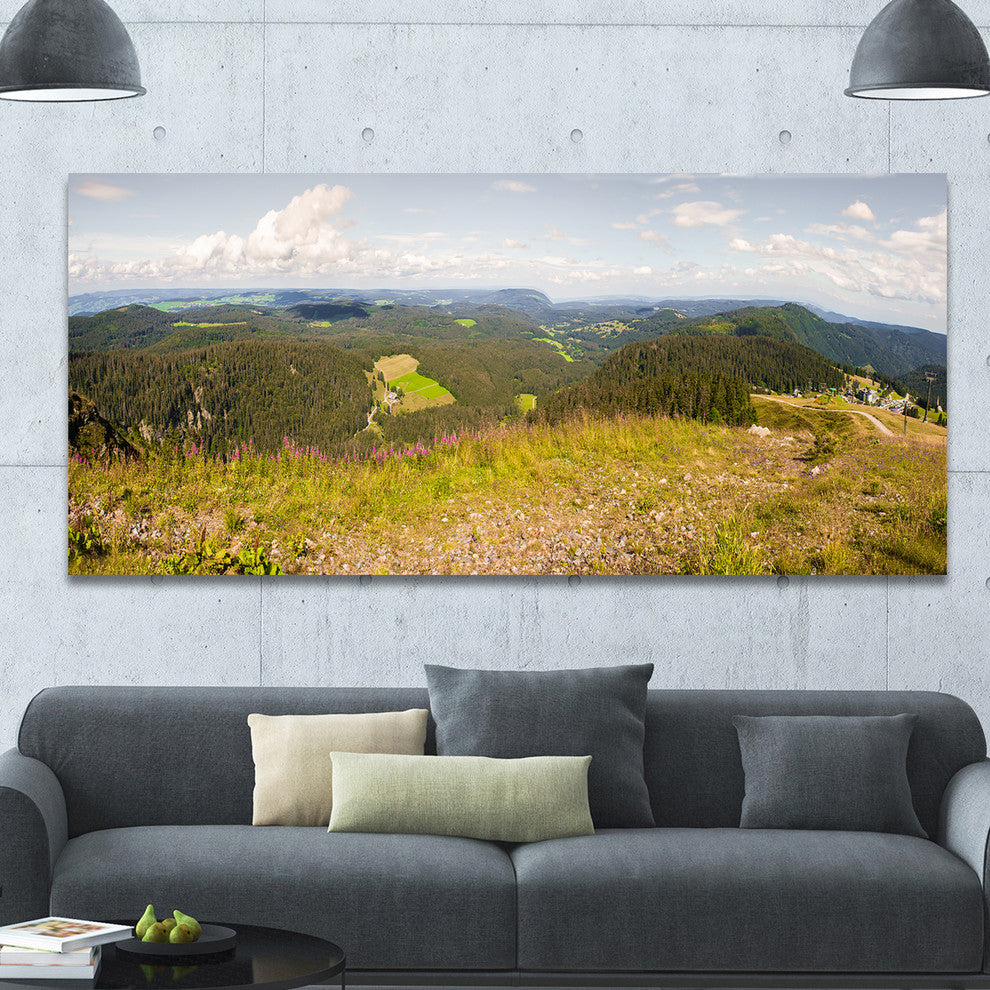 Black Forest Germany Panorama, Landscape Canvas Art Print, 60"x28"