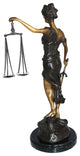Lady Justice Bronze Statue -  Size: 6"L x 6"W x 18"H.
