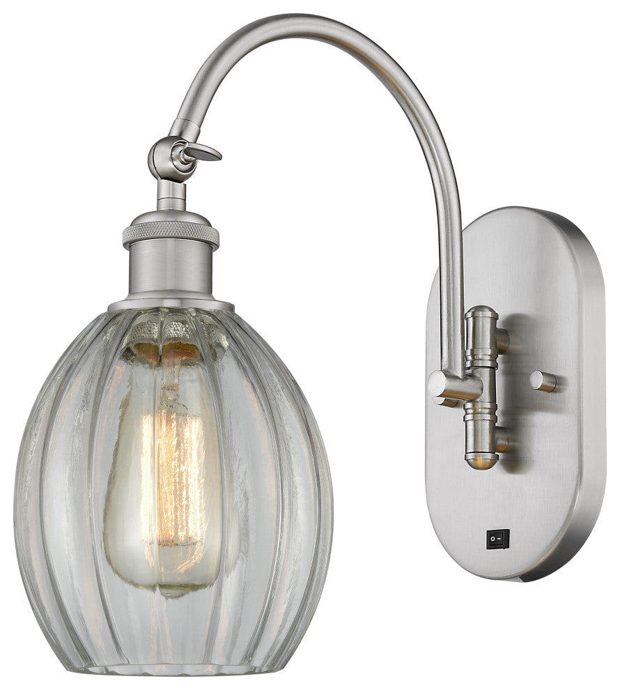 Innovations 518-1W-SN-G82-LED Eaton 1 Light 6" Sconce, Brushed Satin Nickel