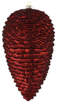 Vickerman N187265D 7" Burgundy Matte Glitter Pinecone Christmas Ornament