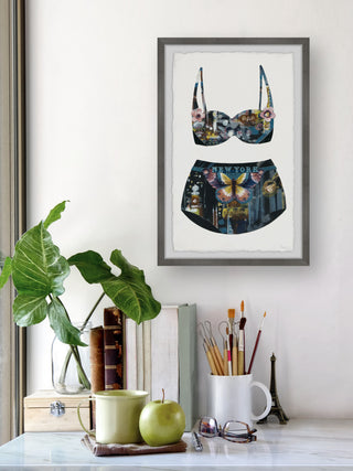 "Butterfly Bikini" Framed Painting Print, 12x18