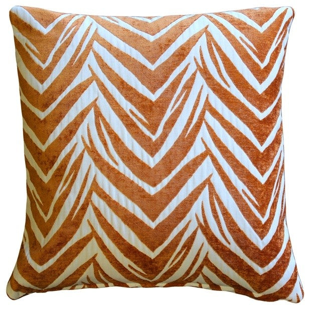 Pillow Decor - Samba Orange 20 x 20 Throw Pillow