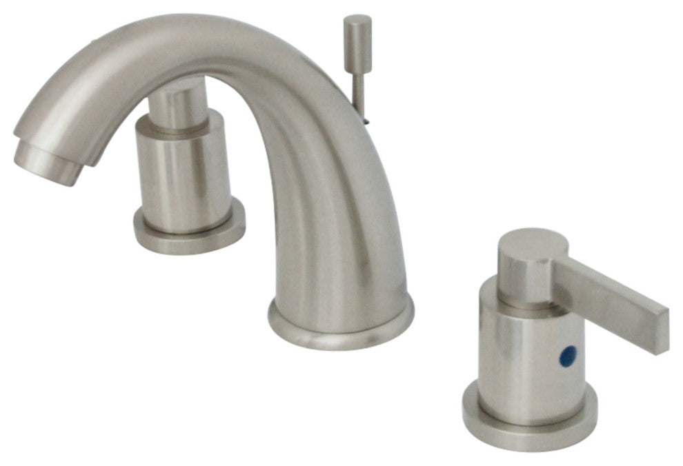 Kingston Brass Widespread Bathroom Faucet With Retail Pop-Up, Brushed Nickel