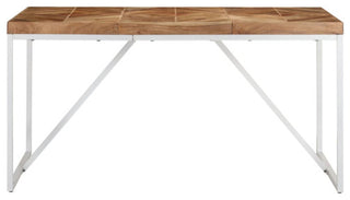 vidaXL Dining Table Kitchen Dining Room Table Solid Acacia and Mango Wood