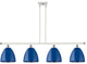 Innovations 516-4I-WPC-MBD-9-BL 4 Light Island Light, White, Polished Chrome