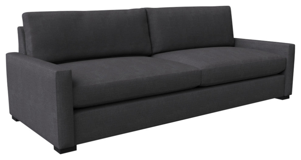 Nativa Interiors Revolution 95" Sofa, Charcoal, Depth: Deep Plush