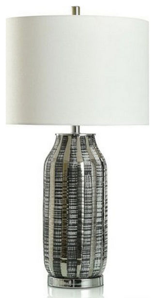 Tonito Silver Contemporary Table Lamp Polished Silver, Gunmetal
