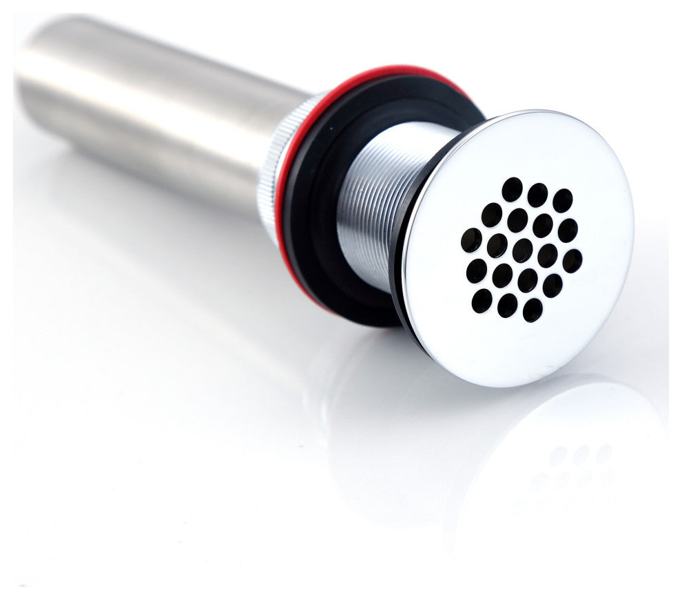 Bathroom Faucet Grid Drain Strainer Without Overflow, Chrome