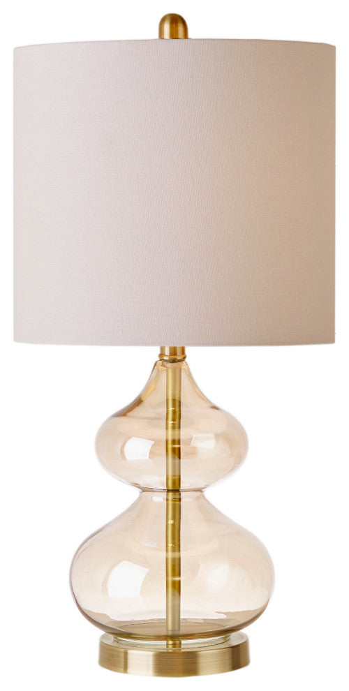 Ellipse Curved Glass Table Lamp Set of 2, Gold