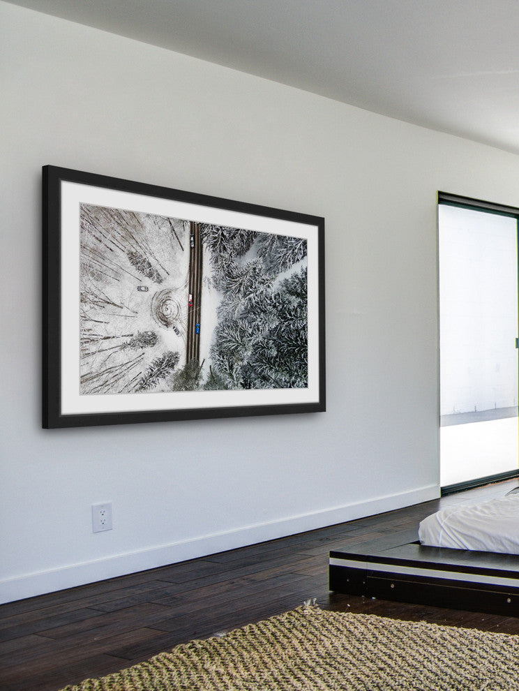 "Frozen Trees" Framed Print by Karolis Janulis
