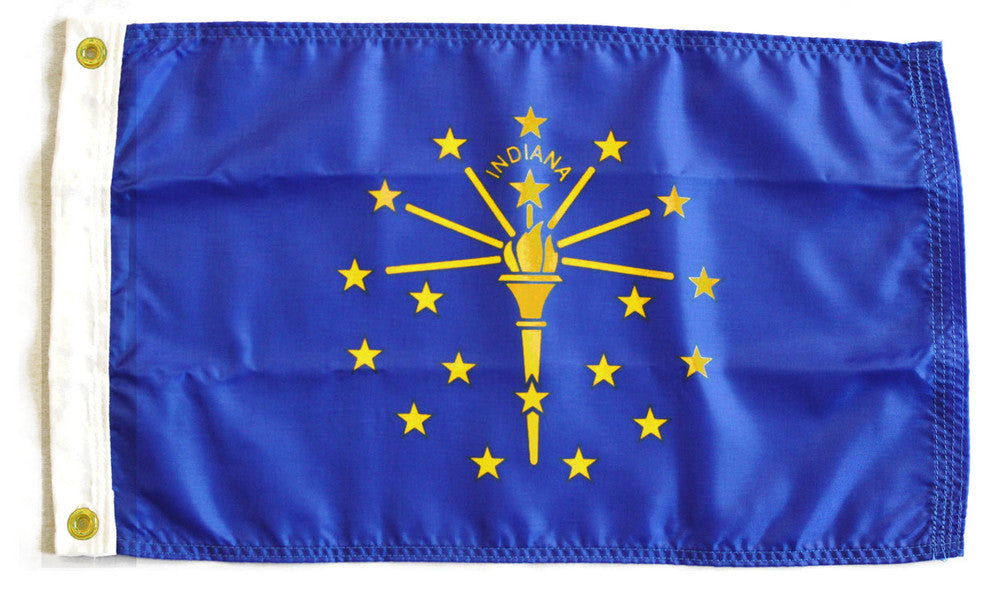 Indiana, 12"x18" Nylon Flag