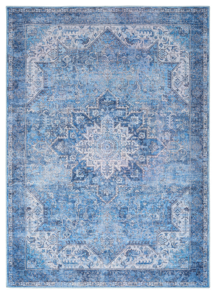 Nourison Nourison Washables 4' x 6' Blue Vintage Indoor Rug