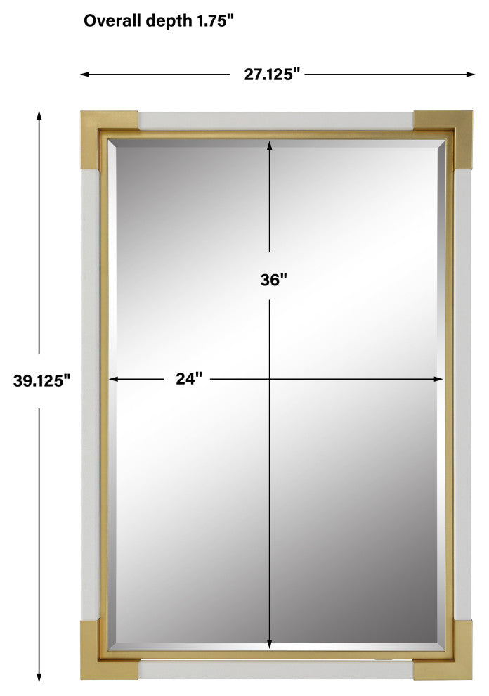 Uttermost UT-9879 Mirror from the Malik collection, Gold Leaf