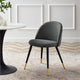 Cordial Upholstered Fabric Dining Chairs - Set of 2-Gray