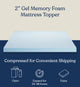 Delara 2" Gel Infused Memory Foam Mattress Topper With Bamboo Cover, King
