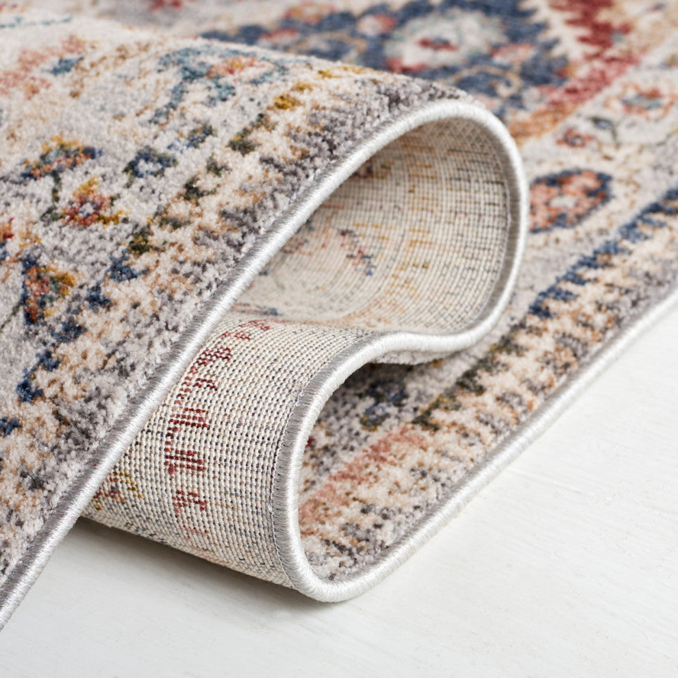 Safavieh Lauren Ralph Lauren Collection LRL1401 Rug, Ivory/Blue/Rust, 4'x6'