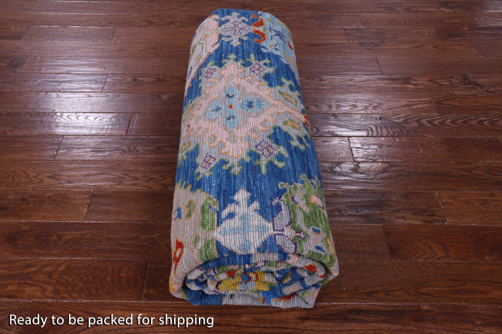 Turkish Oushak Handmade Wool Rug 9' 4" X 12' 2" - Q14940
