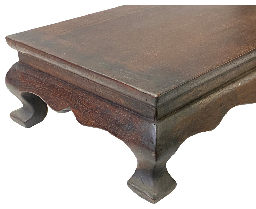 Chinese Brown Wood Rectangular Table Top Stand Display Easel Hws3025