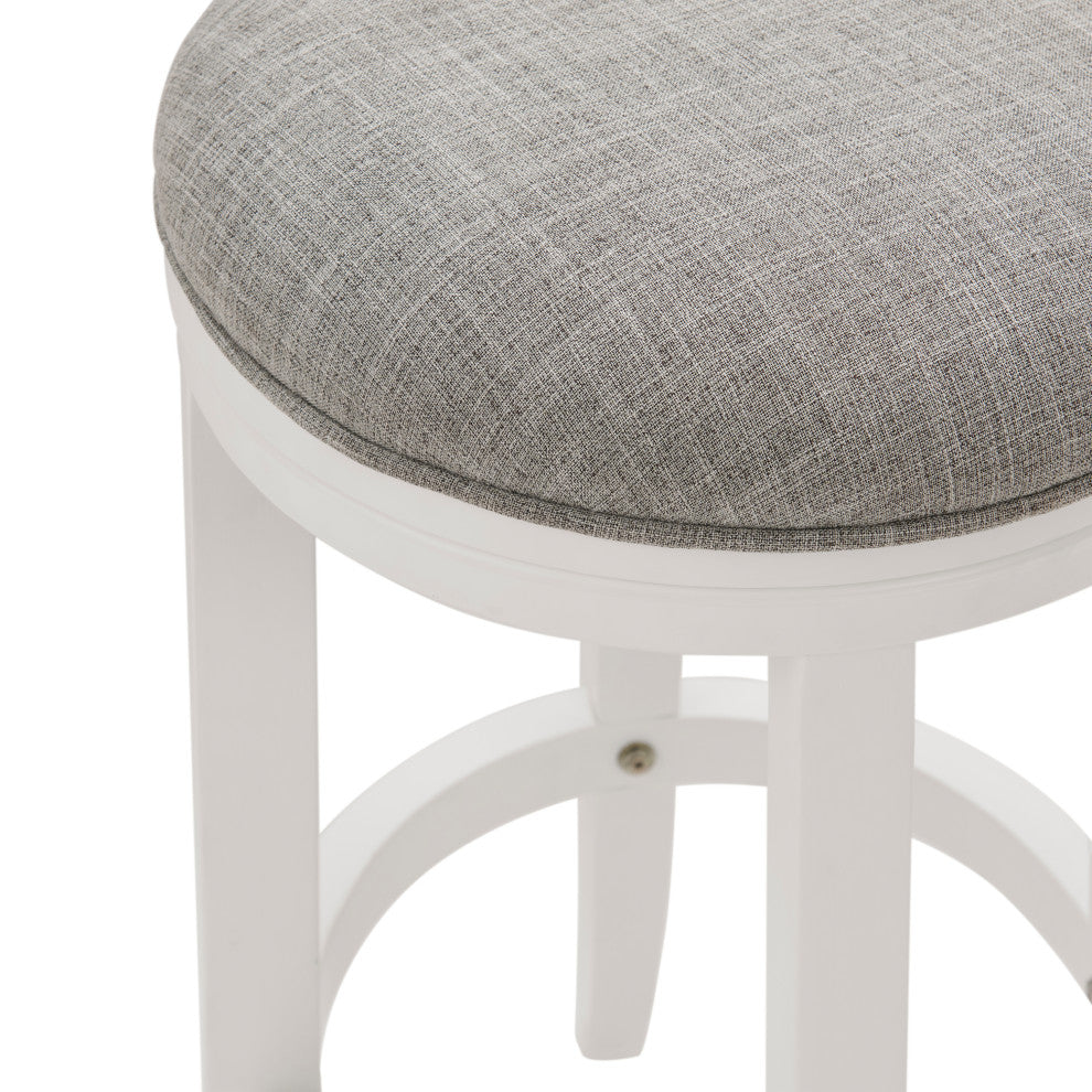 Natick Bar Stool, White, Counter Height