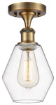 Innovations 516-1C-BB-G652-6 1-Light Semi-Flush Mount, Brushed Brass