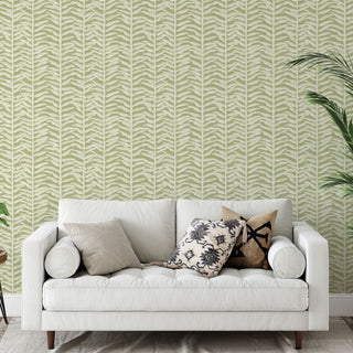 Painted Vine Peel and Stick Wallpaper, Green