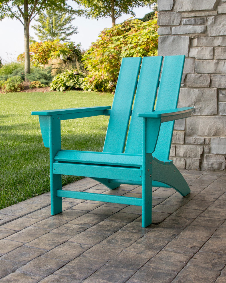 Polywood Modern Adirondack Chair, Tangerine