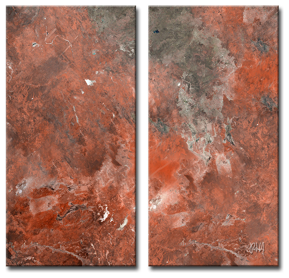 Abstract ABS X, Canvas Wall Art, 2-Panels 40"x20"
