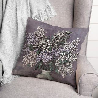 Purple Florals, Vase 16x16 Spun Poly Pillow