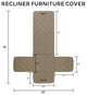 Recliner Chair Furniture Cover, Tan, Regular