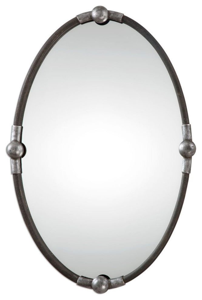 Uttermost Carrick Black Oval Mirror