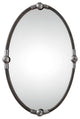 Uttermost Carrick Black Oval Mirror