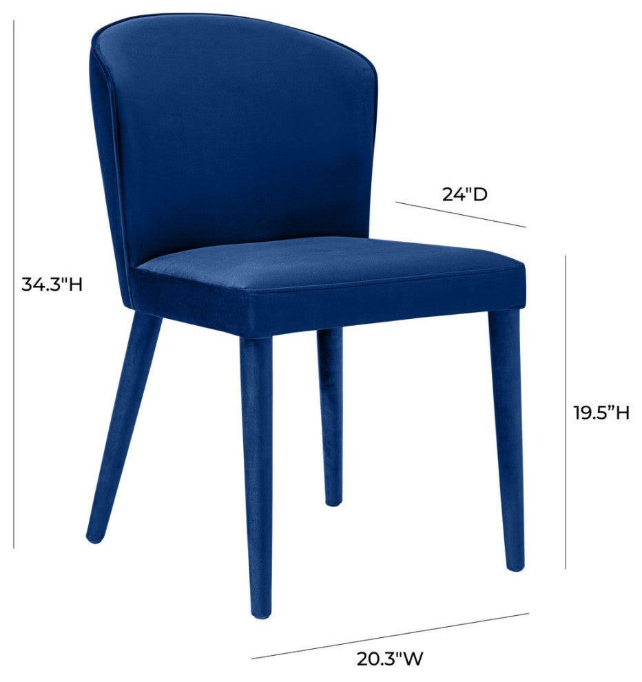 TOV Furniture Metropolitan Navy Velvet Chair