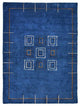 HAND KNOTTED LOOM SILK ECO-FRIENDLY AREA RUG -9'x12',Rectangle,Blue,Contemporary
