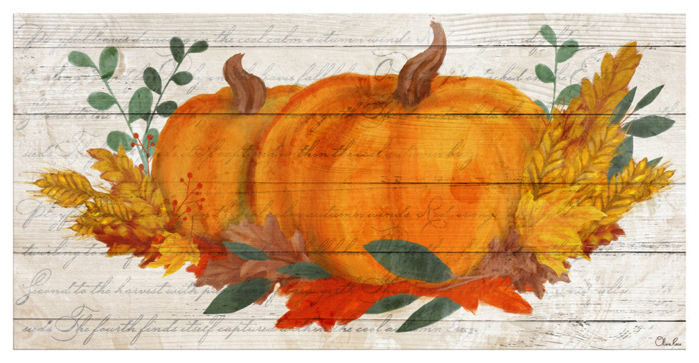 Pumpkin Harvest Wrapped Canvas Autumn Wall Art