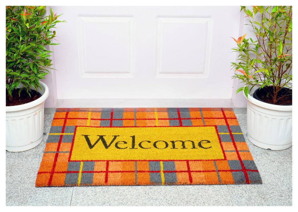 Calloway Mills 107601729 Fall Plaid Doormat, 24x36