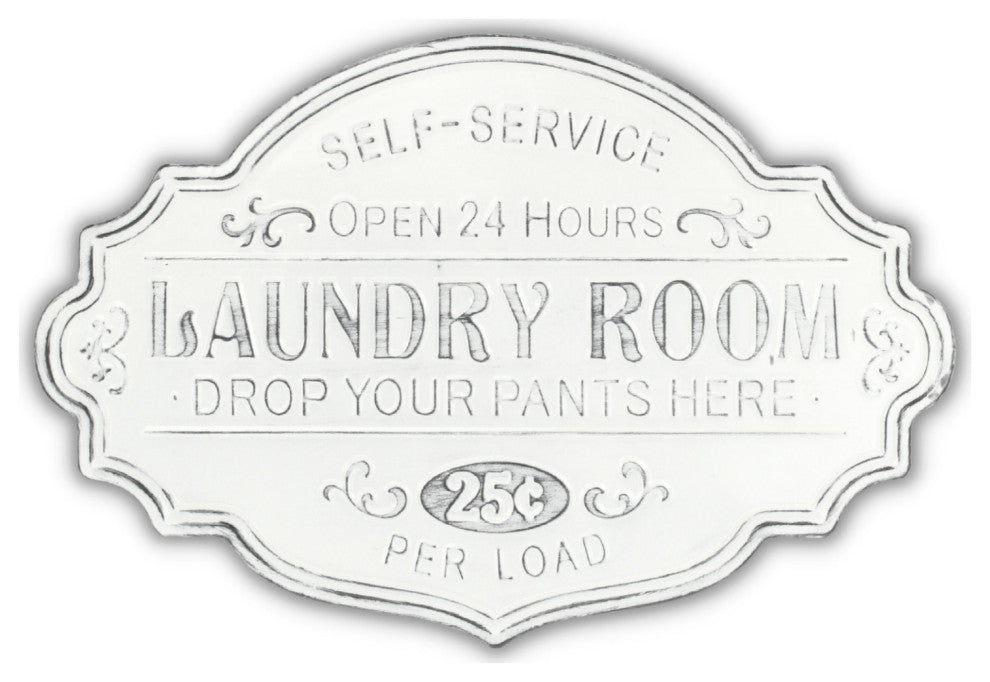 Enamel Finished Laundry Room Sign
