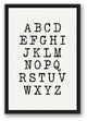 Typewriter Alphabet 20x30 Black Floating Framed Canvas