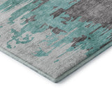 Premium Machine Washable Mayfield AMF704 Teal 8' x 10' Rug