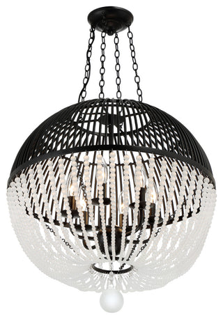 Crystorama Lighting Group DUV-626 Duval 6 Light 21"W Pendant - Matte Black
