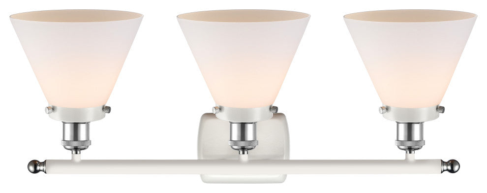 Innovations 916-3W-WPC-G41-LED 3-Light Vanity Light, White, Polished Chrome