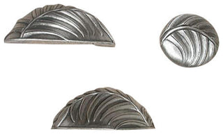 Palm Leaf Bin Pull, Antique Bronze, Right