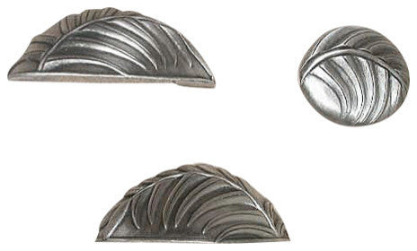 Palm Leaf Bin Pull, Antique Bronze, Right