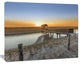 Watchtower at North Sea Dunes, Large landscape Canvas Art Print, 60x40