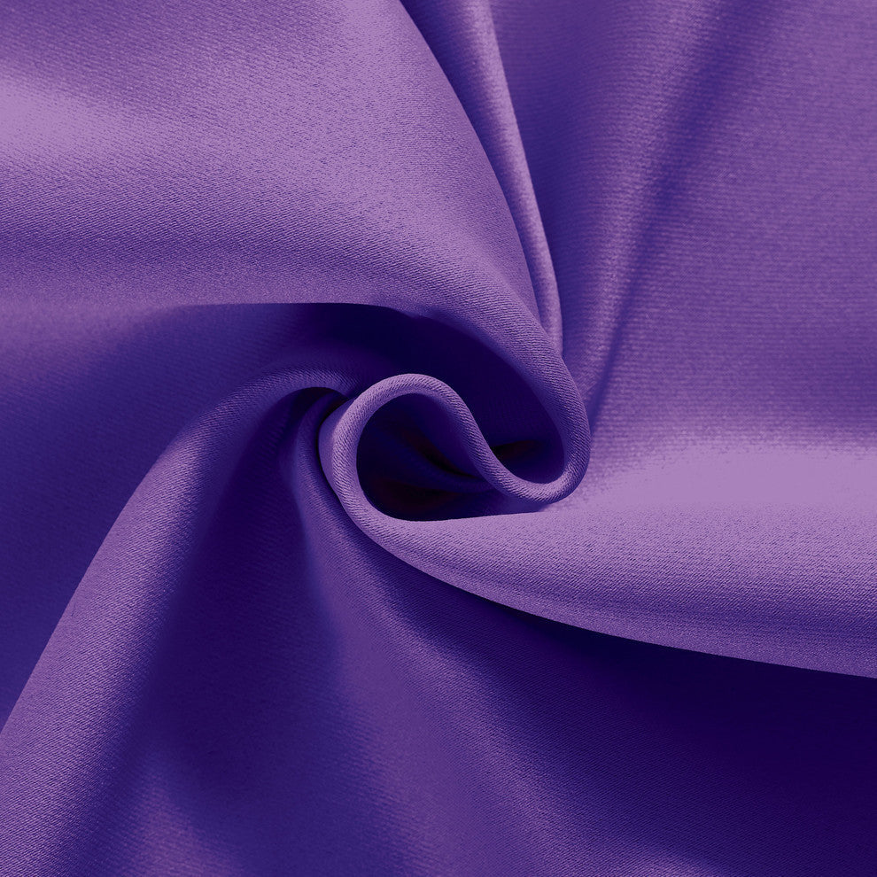 Serenta Black Out Curtains 4 Piece Sets, Imperial Purple, 54" X 63"